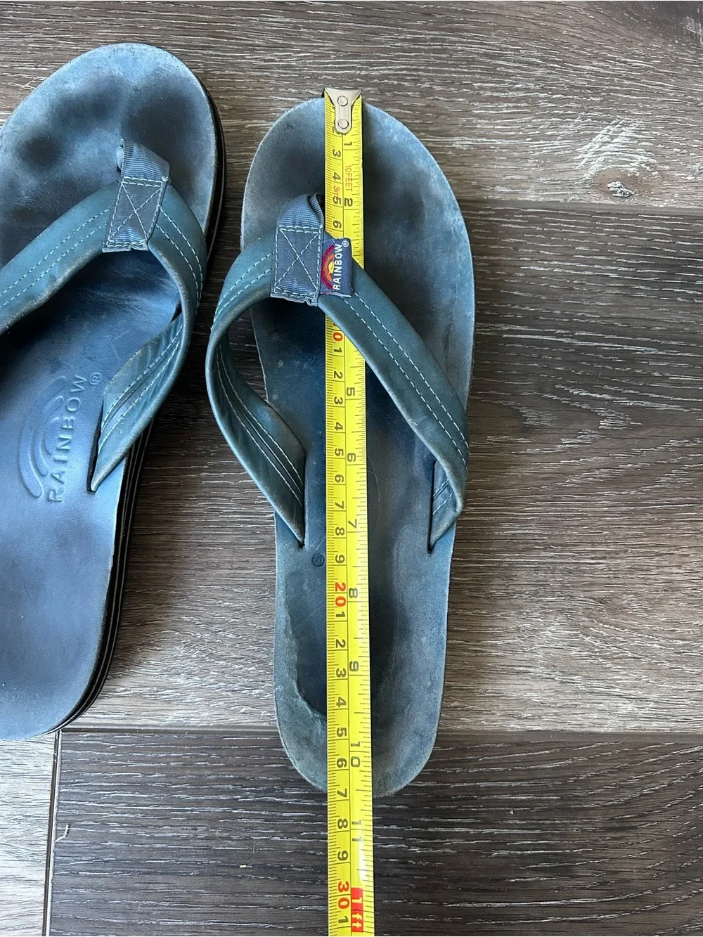 Rainbow Blue Flip Flop Sandals Size 10 - Picture 9 of 10